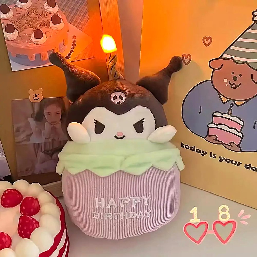PELUCHE 18CM CON VELITA LED Y DISEÑO PASTEL CUMPLEAÑOS - 2