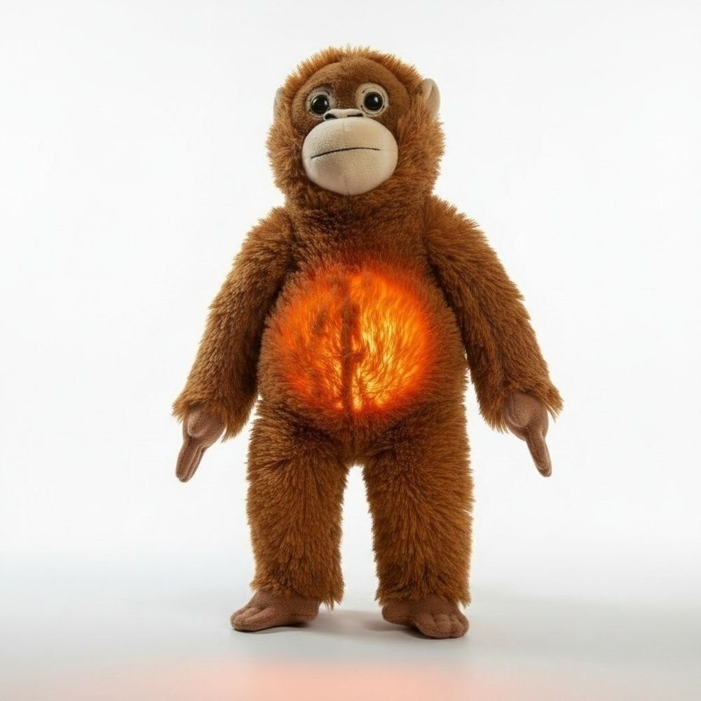 PELUCHE MONO PUNCH CON RESPIRADOR, LUCES LED Y MUSICA - 2