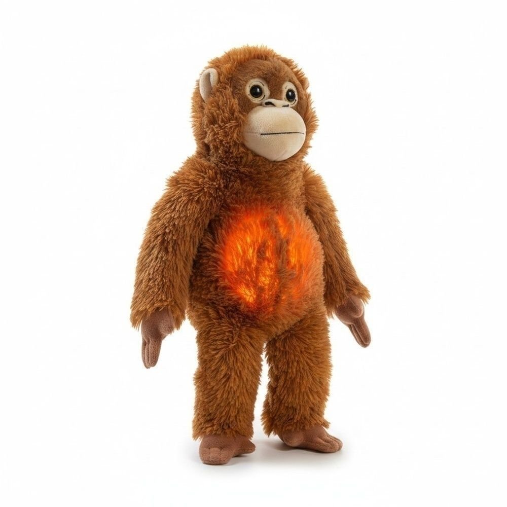 PELUCHE MONO PUNCH CON RESPIRADOR, LUCES LED Y MUSICA - 3
