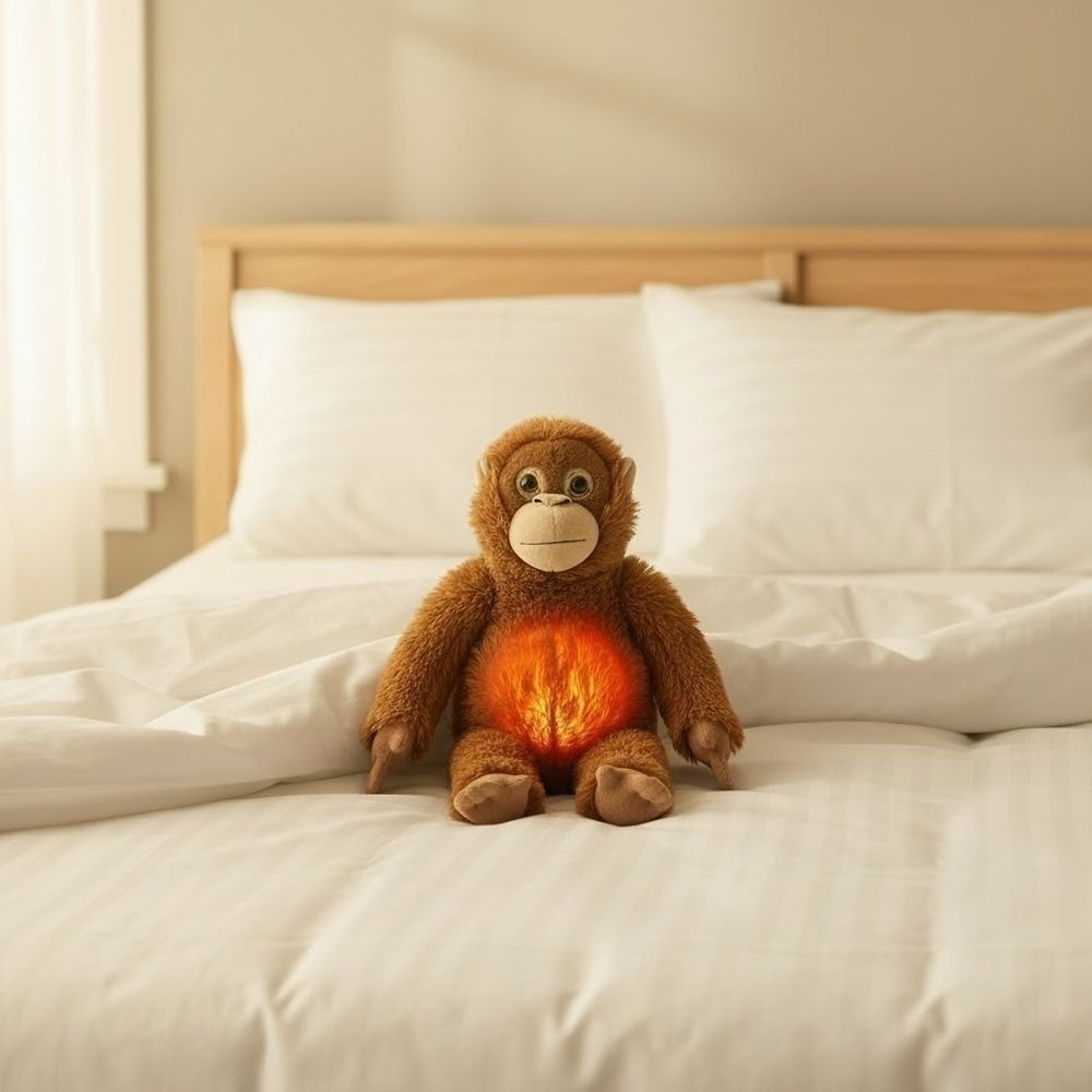 PELUCHE MONO PUNCH CON RESPIRADOR, LUCES LED Y MUSICA - 4
