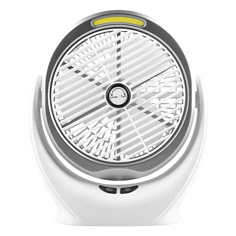 VENTILADOR DE MESA RECARGABLE USB 3 VELOCIDADES LUZ LED Y OSCILACION AJUSTABLE - 1