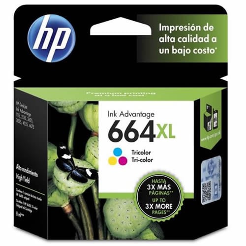 TINTA HP 664XL F6V30AL COLOR 330 PGS - 1