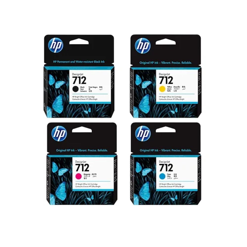 PACK TINTA HP 712 DESIGNJET T210 T250 T650 KIT COMPLETO - 1