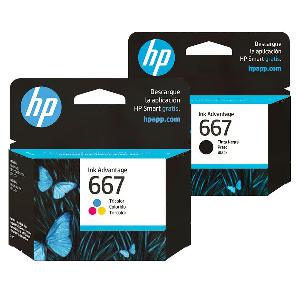 TINTA HP 667 PACK NEGRO Y TRICOLOR - 1