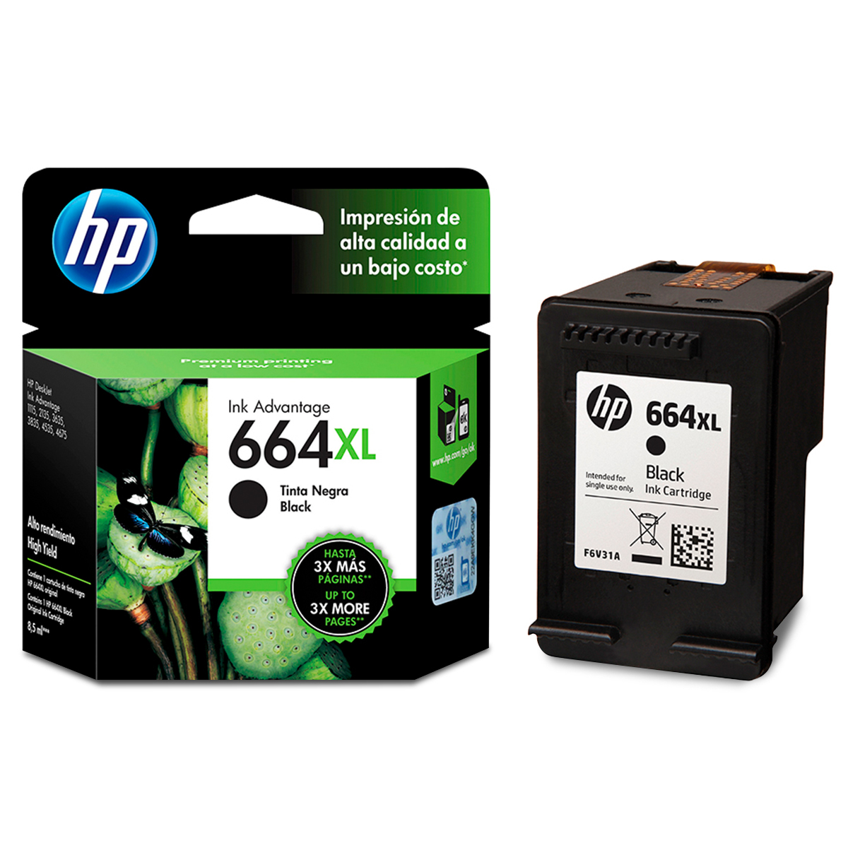 TINTA HP 664XL PACK COMPLETO NEGRO Y TRICOLOR - 3