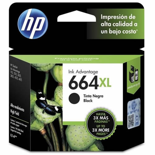 TINTA HP 664XL F6V31AL NEGRO 480 PGS - 1