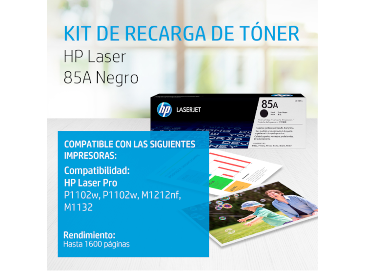 TONER HP 85A CE285A NEGRO PARA M125, M225 - 2