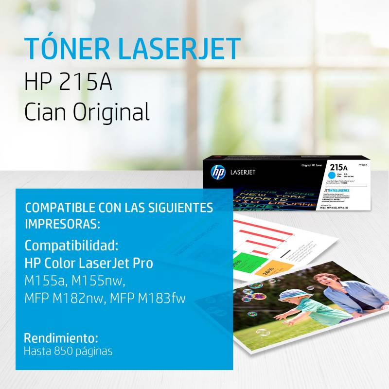 TONER HP W2311A (215A) L.J. CYAN 850 PAGS - 2