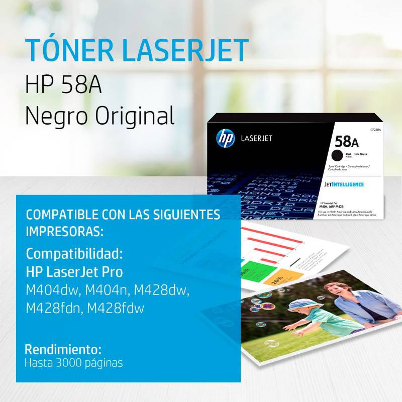 TONER HP 58A COD. CF258A NEGRO - 2