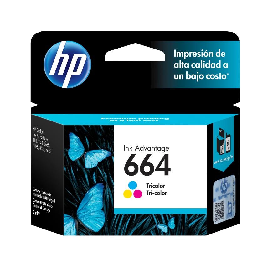 TINTA HP 664 COLORES F6V28AL 100 PAGINAS - 1