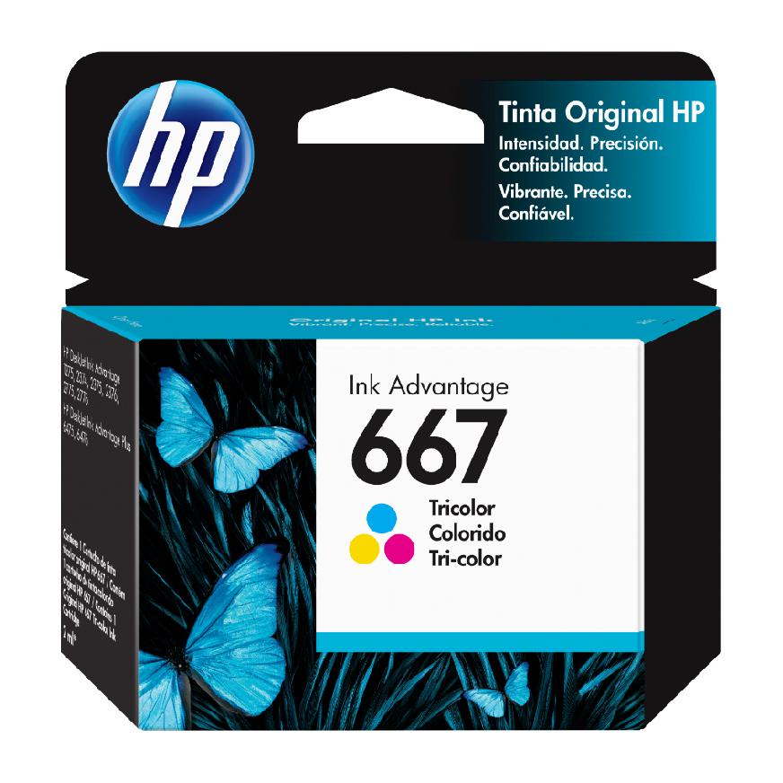 TINTA HP 667 TRICOLOR 3YM78AL (DJ 2775 / 4175) - 1
