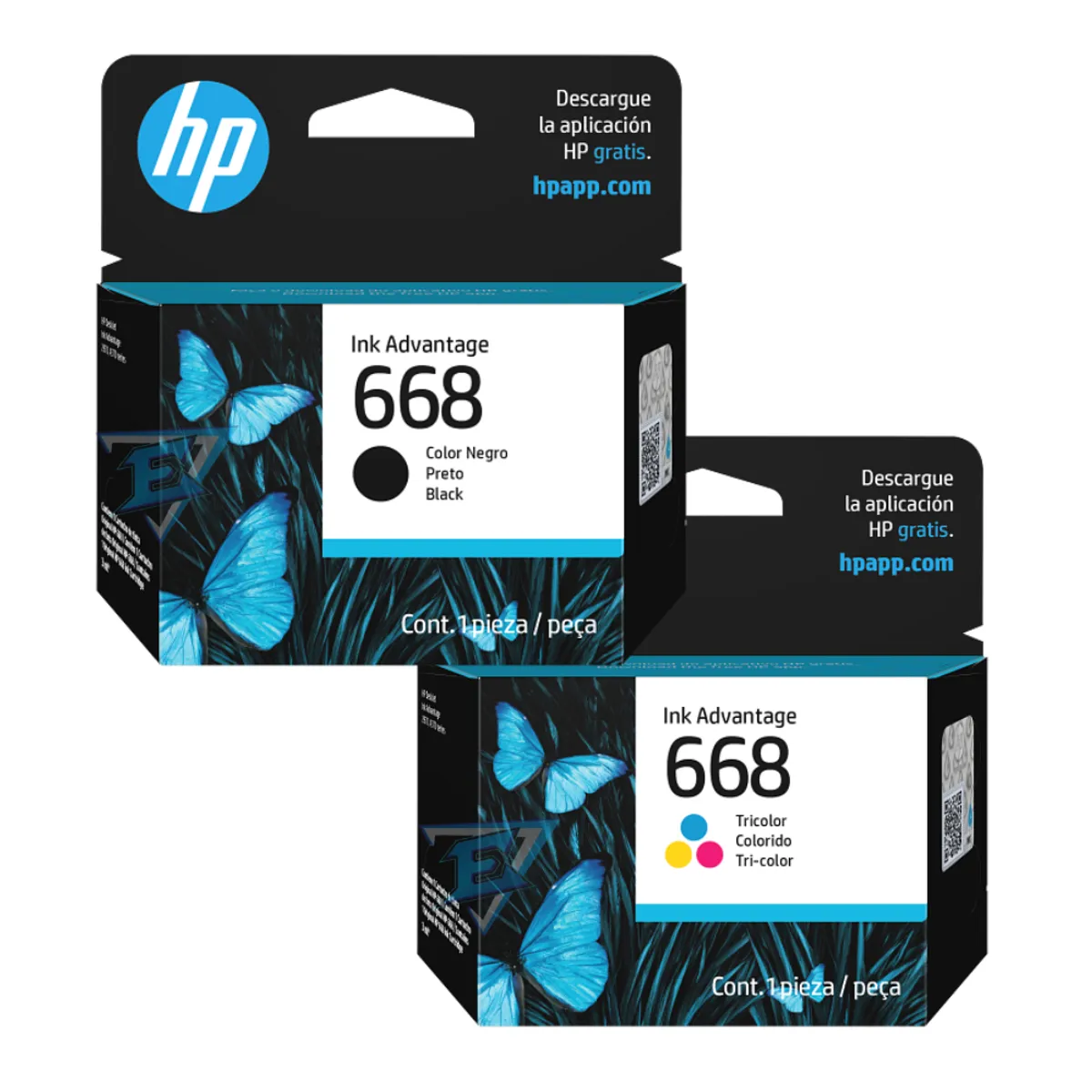 PACK DE TINTAS HP 668 NEGRO Y TRICOLOR DJ 2975 4375 - 1