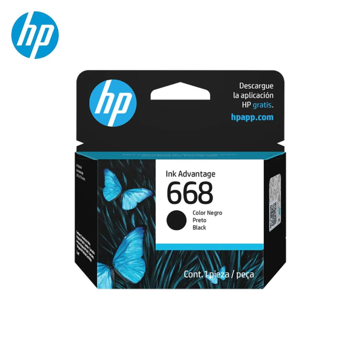 CARTUCHO DE TINTA HP 668 NEGRO 7FP37VL DJ 2975 / 4375 - 1