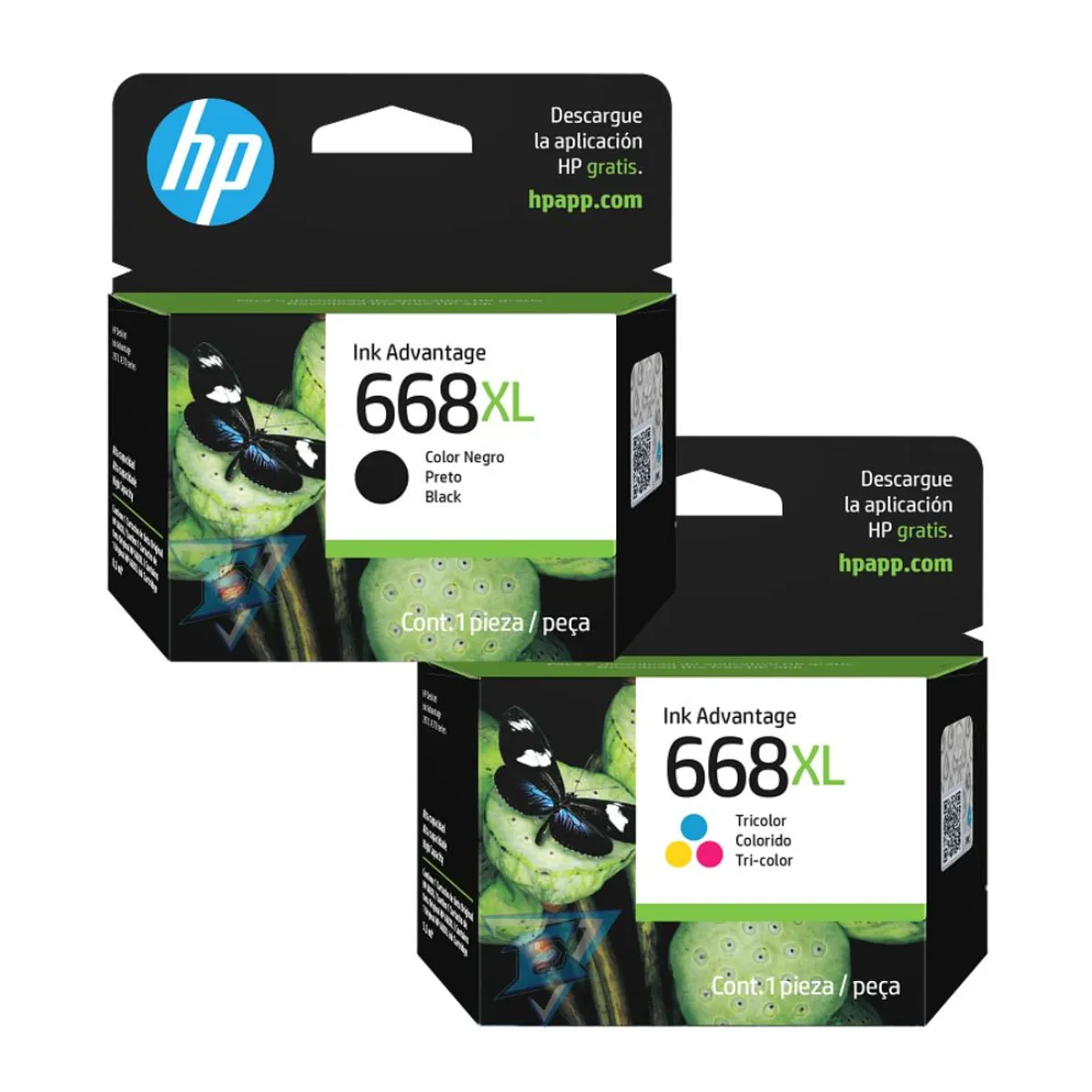 KIT DE TINTAS HP 668XL NEGRO Y TRICOLOR PARA DJ 2975 4375 - 2