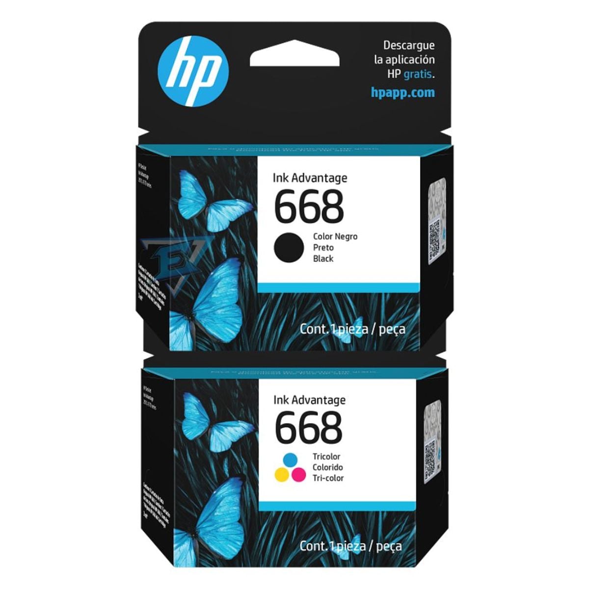 KIT DE TINTAS HP 668 NEGRO Y TRICOLOR DJ 2975 4375 - 2