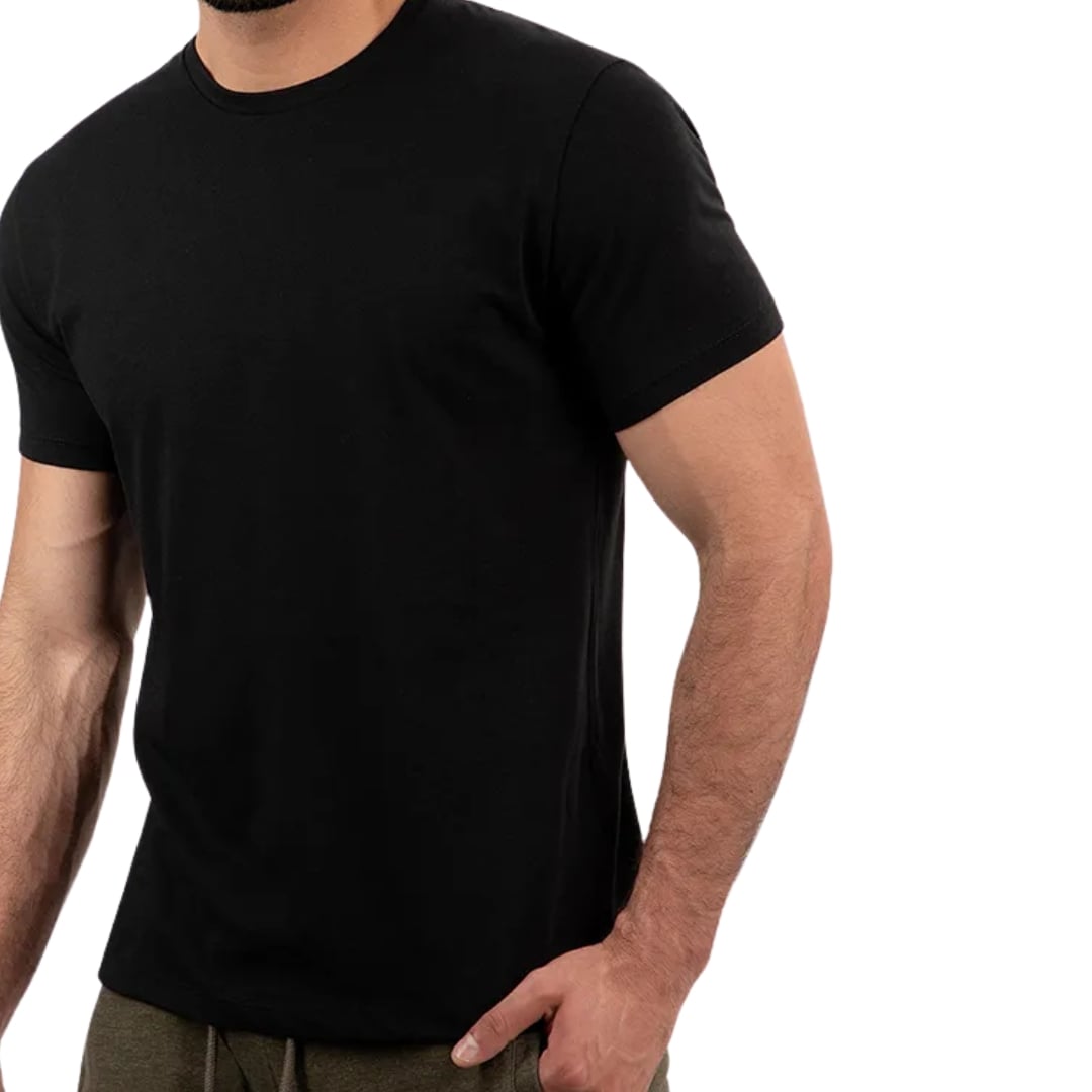 Polo hombre manga corta 100% algodón - Negro L - 2