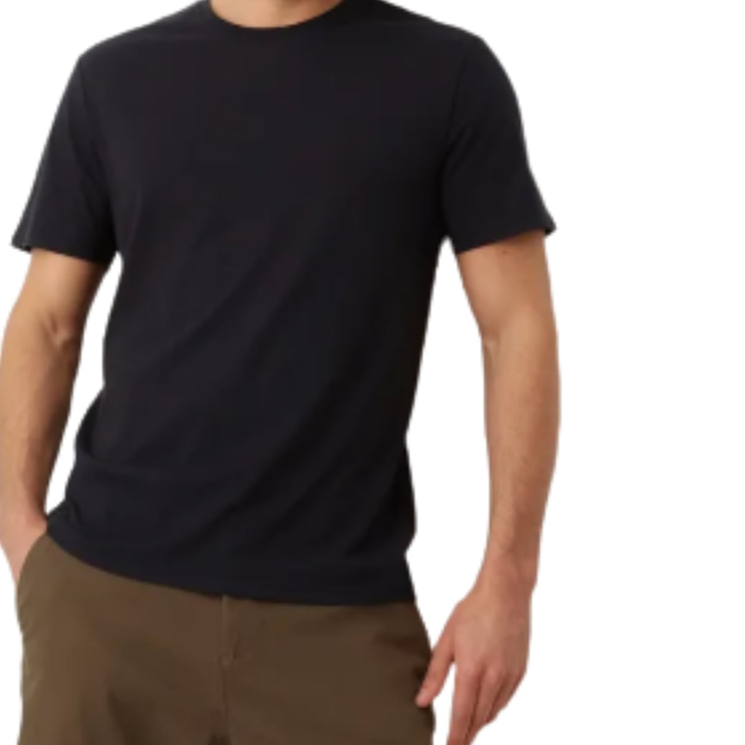 Polo hombre manga corta 100% algodón - Negro L - 4