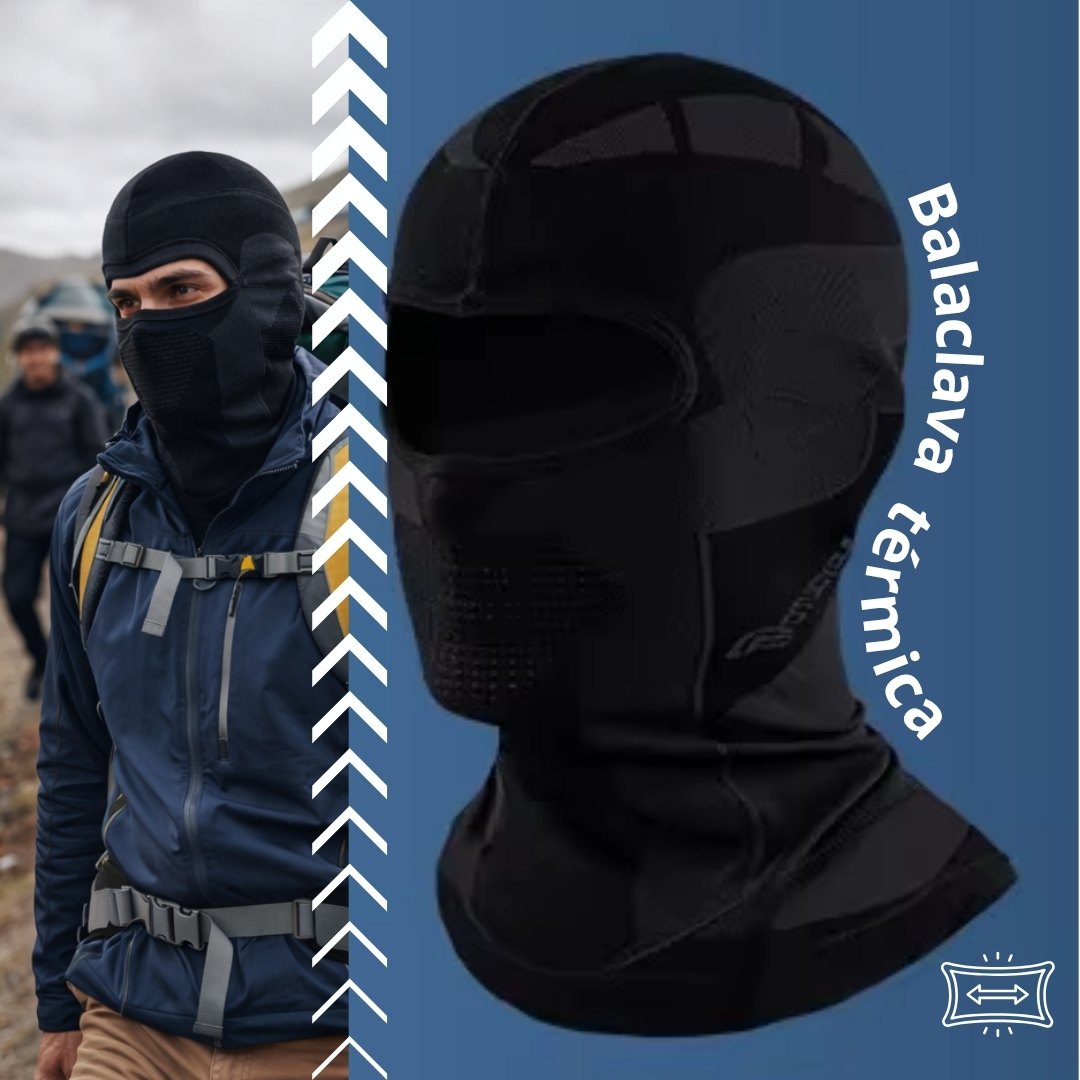 BALACLAVA TERMICA DEPORTE MOTOCICLISMO - NEGRO - 1