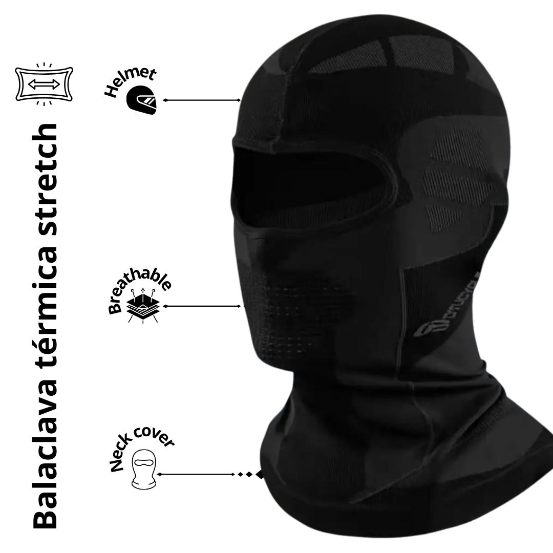 BALACLAVA TERMICA DEPORTE MOTOCICLISMO - NEGRO - 2
