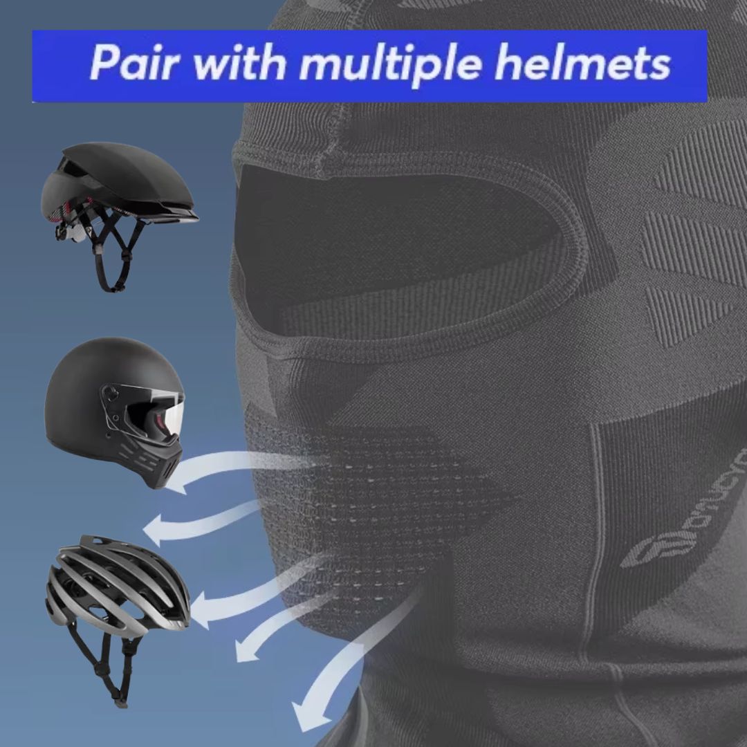 BALACLAVA TERMICA DEPORTE MOTOCICLISMO - NEGRO - 5