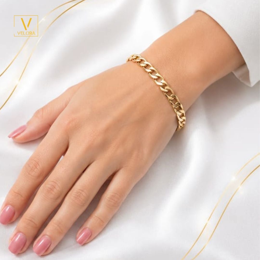 PULSERA MUJER MODELO LEGADO CON ENCHAPE DE ORO 18K - 1