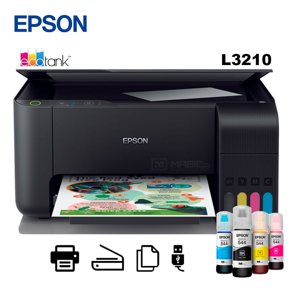 IMPRESORA MULTIFUNCIONAL EPSON L3210 USB 2.0 - 2