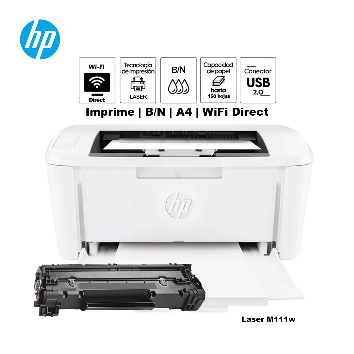 IMPRESORA MONOCROMÁTICA HP LASER M111W WIFI USB 2.0 - 1