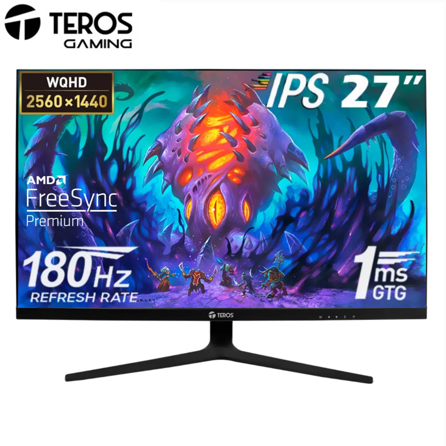 MONITOR TEROS GAMING TE-2769G, 27' QHD IPS 2K, 180HZ, 1MS - 1