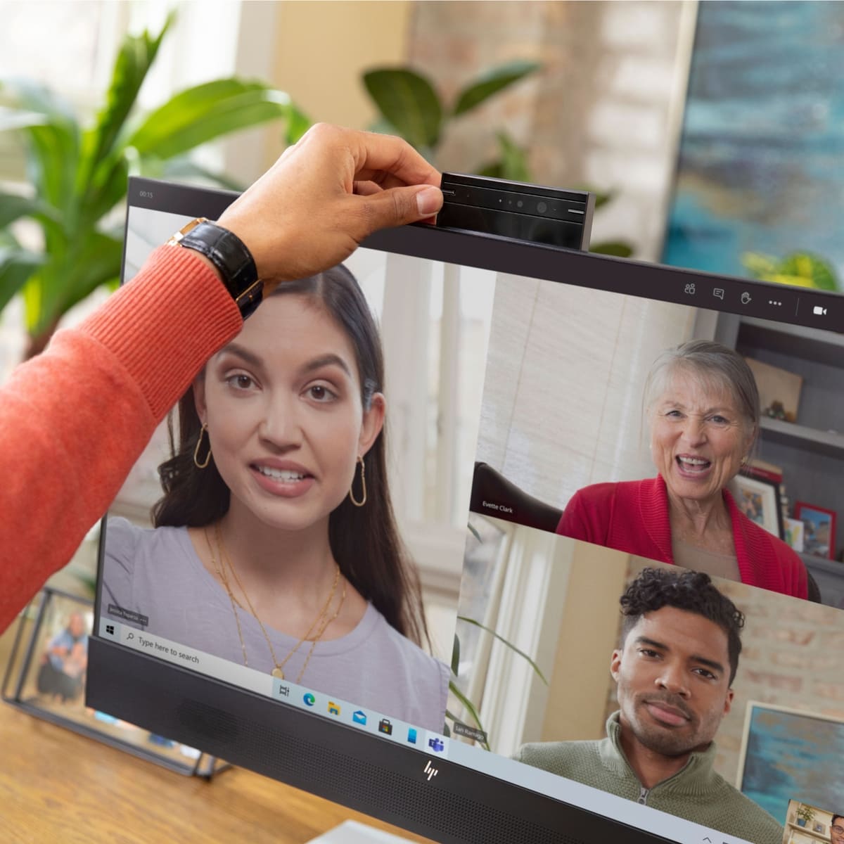 MONITOR HP E24MV G4, 24' FHD IPS, 60HZ, 5MS, PIVOTE, CÁMARA WEB, PARLANTE - 8