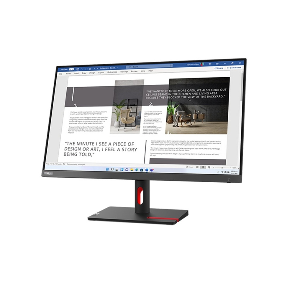 MONITOR LENOVO THINKVISION S27I-30, 27' WLED FHD IPS, 100HZ, 4MS - 4
