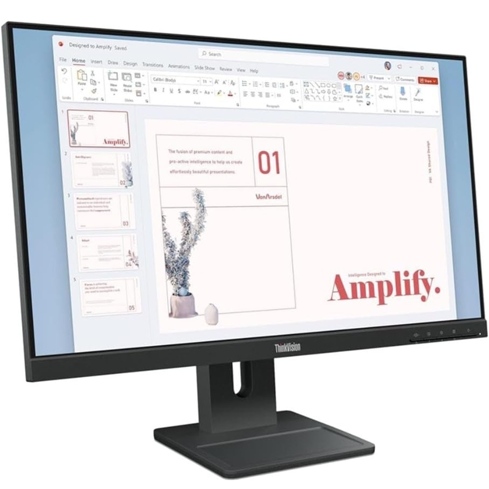 MONITOR LENOVO THINKVISION E24-40, 24' WLED IPS, 100HZ, 4MS, PIVOTE, PARLANTE - 3