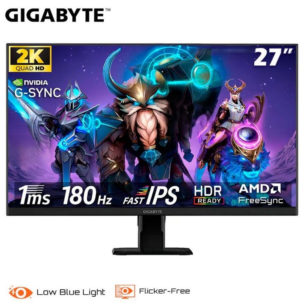 MONITOR GIGABYTE GAMING GS27QA, 27' QHD IPS 2K, 180HZ, 1MS - 1