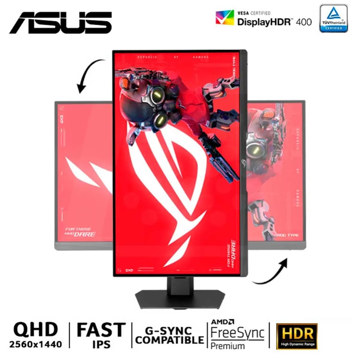 MONITOR ASUS ROG STRIX XG27ACMES, 27' QHD HDR 2K, 255HZ, 0,3MS, PIVOTE - 3