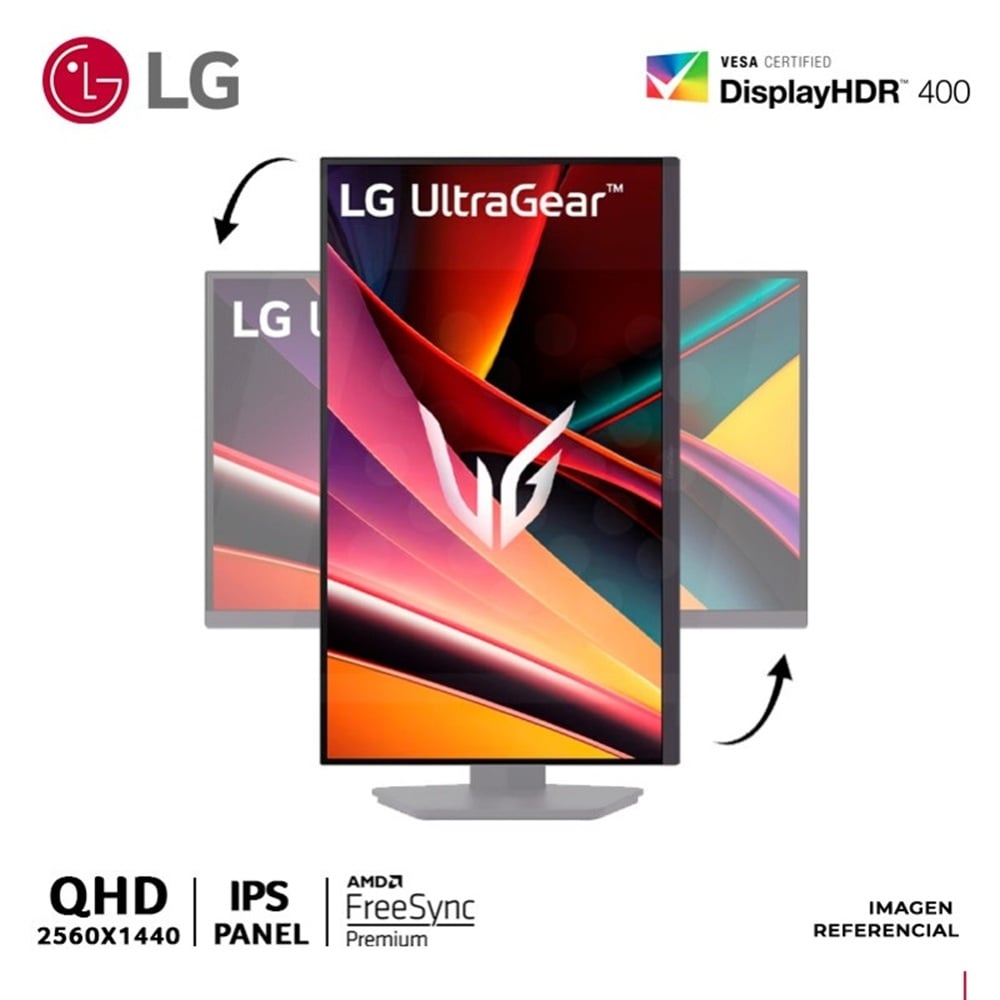 MONITOR LG ULTRAGEAR G6 27G610A-B, 27' QHD IPS 2K, 200HZ, 1MS, PIVOTE - 2