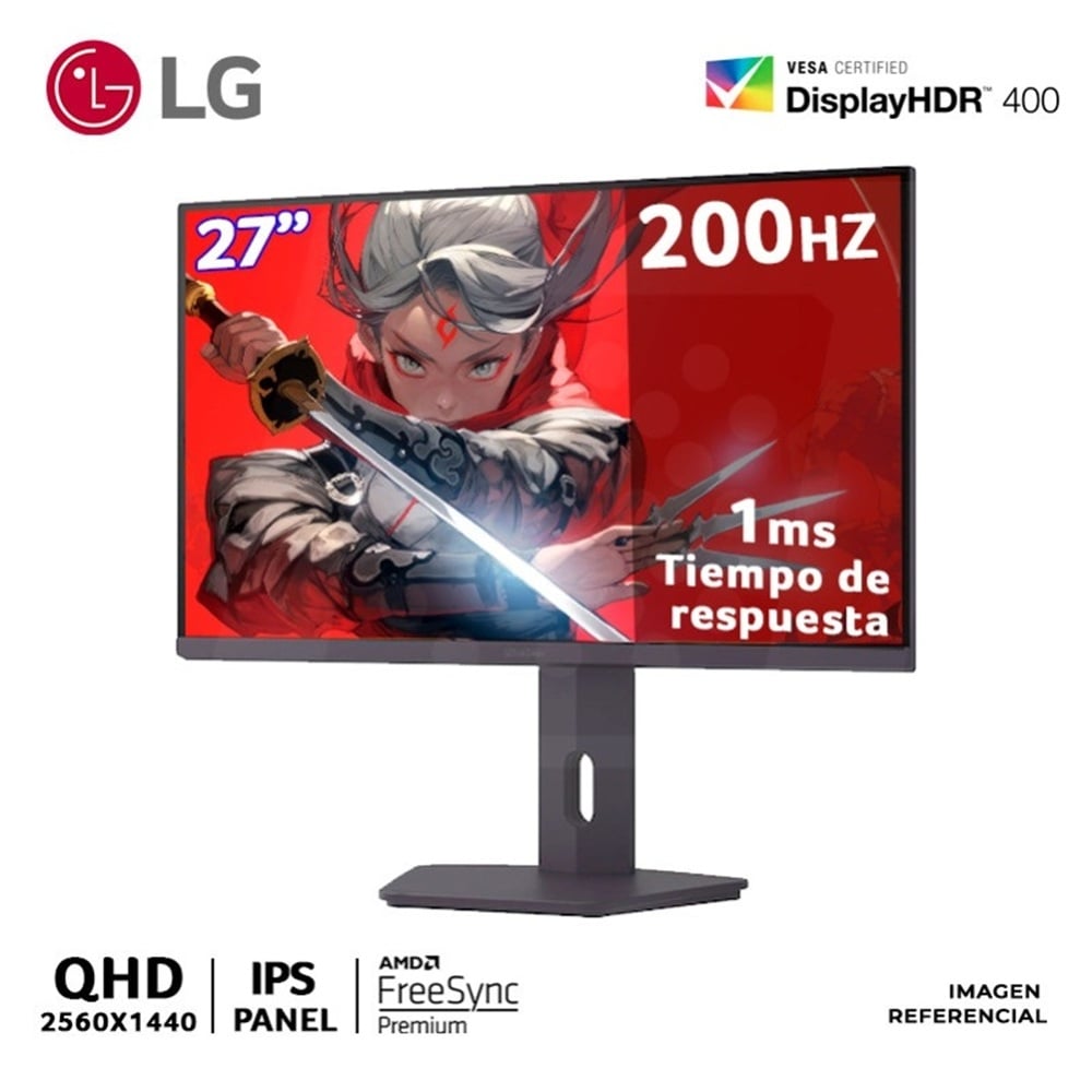 MONITOR LG ULTRAGEAR G6 27G610A-B, 27' QHD IPS 2K, 200HZ, 1MS, PIVOTE - 4
