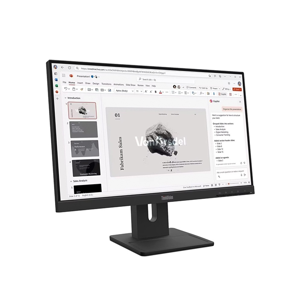 MONITOR LENOVO THINKVISION E22-40, 22' WLED IPS, 100HZ, 4MS, PIVOTE, PARLANTE - 2