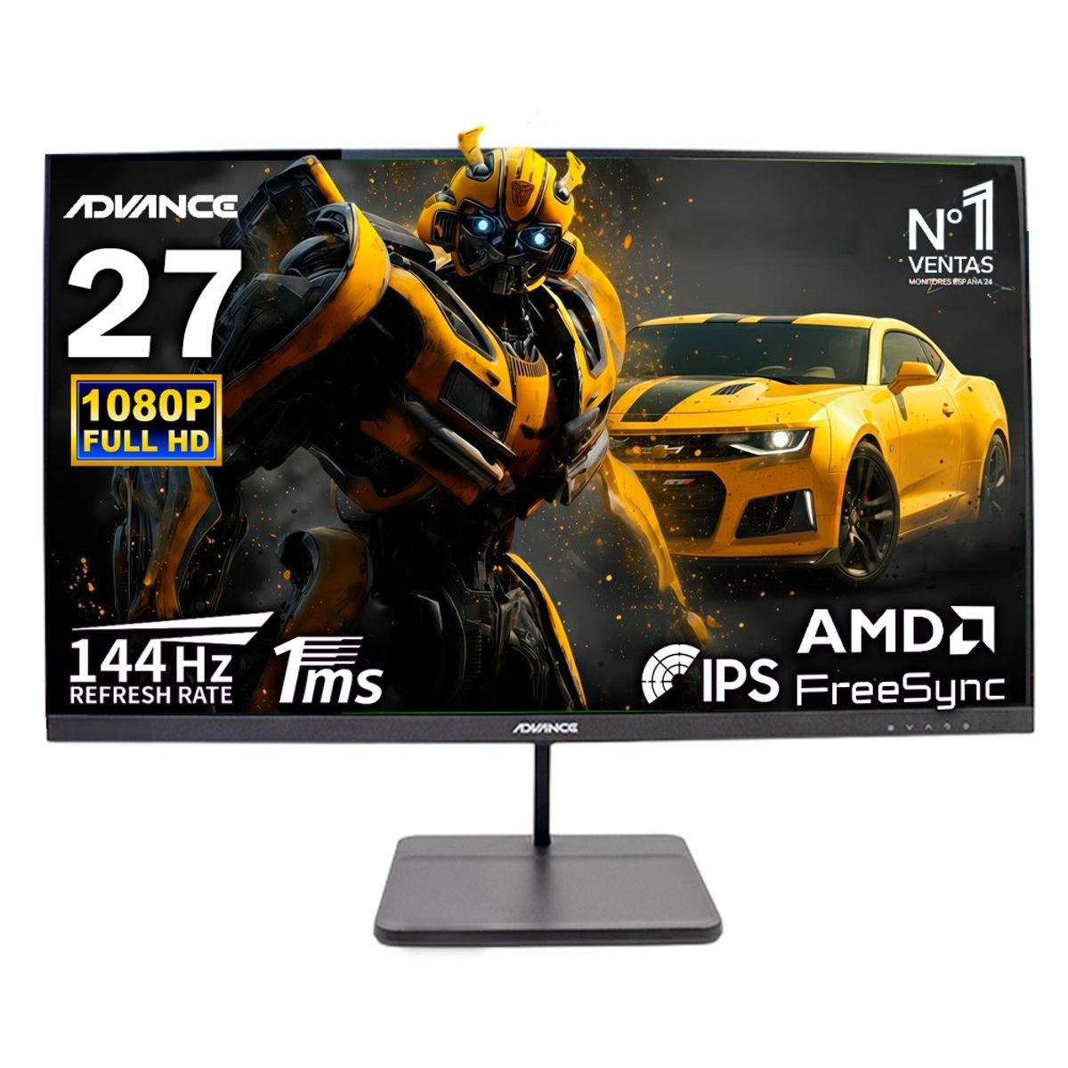 MONITOR ADVANCE ADV-2755S, 27' FHD IPS, 144HZ, 1MS, PARLANTE - 1