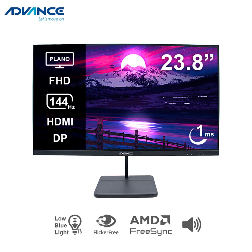 MONITOR ADVANCE ADV2454S, 24' FHD IPS, 144HZ, 1MS, PARLANTE - 2