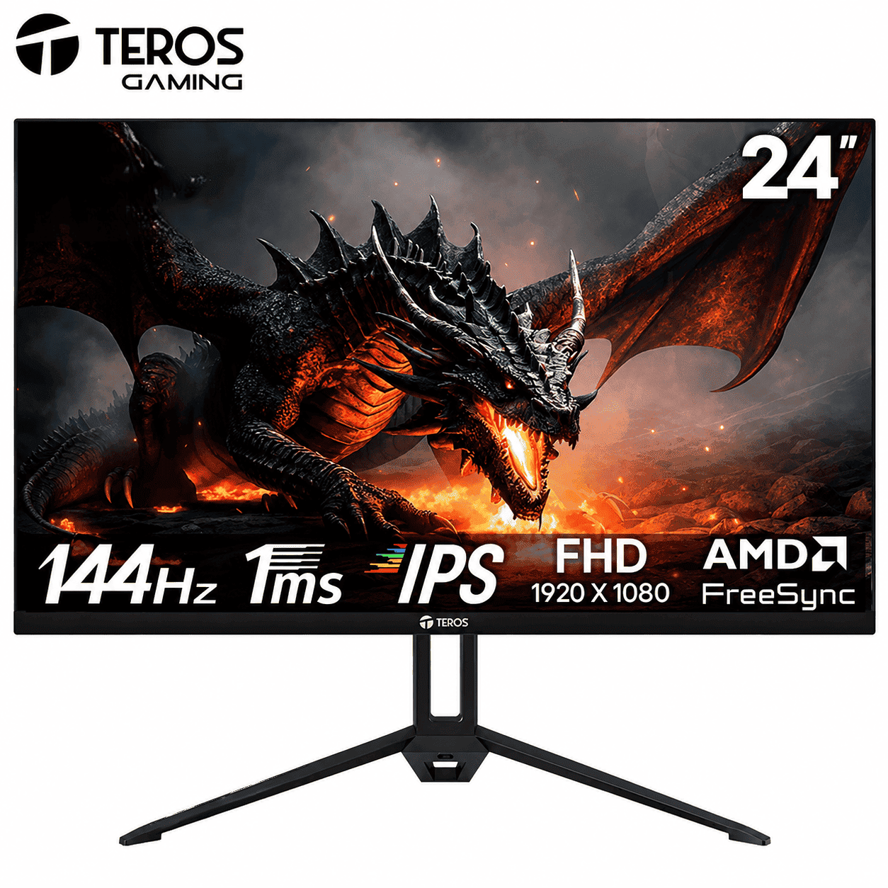 MONITOR TEROS TE-2417S, 24' FHD IPS, 144HZ, 1MS, PARLANTE - 1