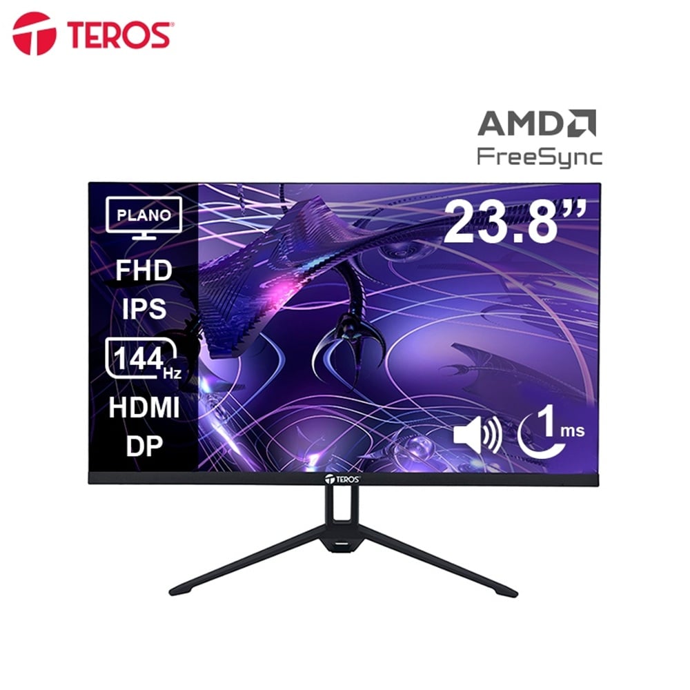 MONITOR TEROS TE-2417S, 24' FHD IPS, 144HZ, 1MS, PARLANTE - 2
