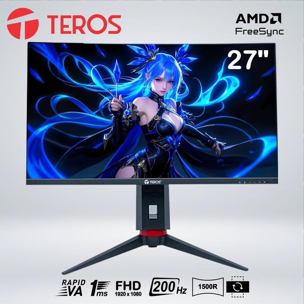 MONITOR TEROS GAMING TE-2788G, 27' CURVO FHD VA, 200HZ, 1MS - 1
