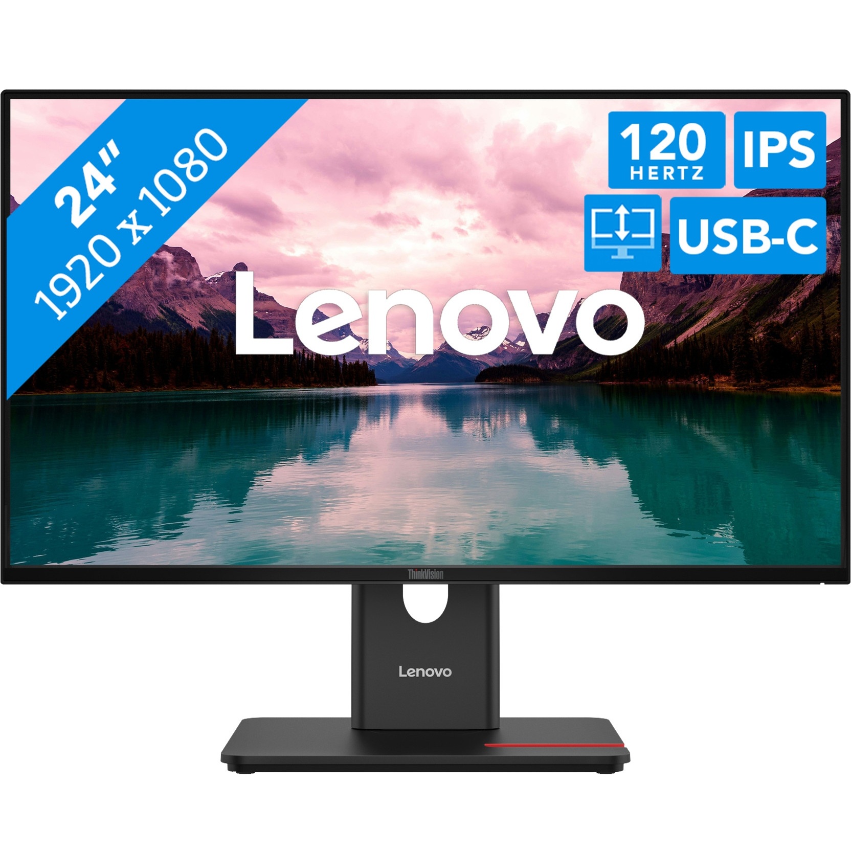 MONITOR LENOVO THINKVISION T24-40, 24' WLED FHD IPS, 120HZ, 4MS, PIVOTE - 2