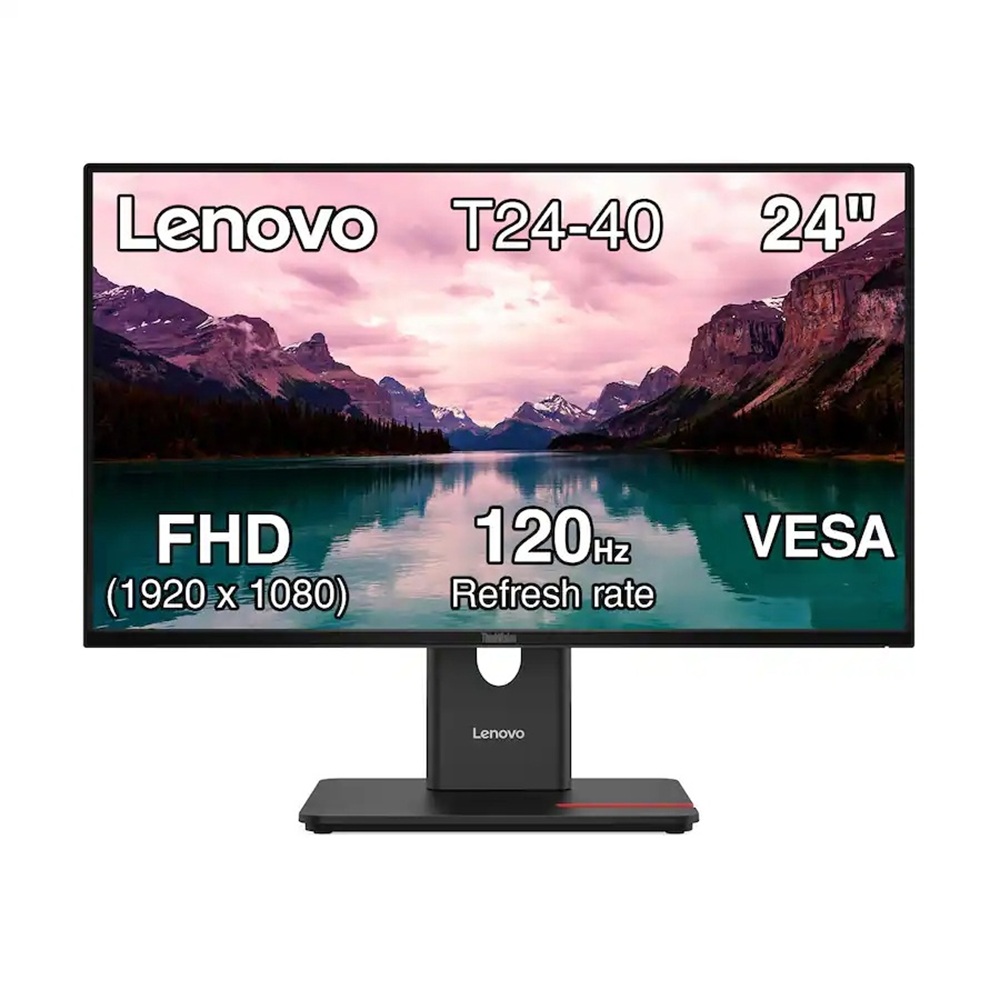 MONITOR LENOVO THINKVISION T24D-40, 24' WLED FHD IPS, 120HZ, 4MS, PIVOTE, PARLANTE - 3
