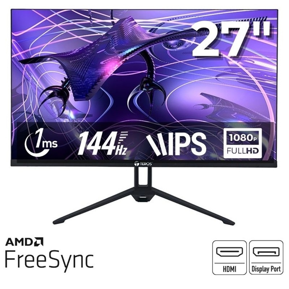 MONITOR TEROS TE-2714S, 27' FHD IPS, 144HZ, 1MS, PARLANTE - 2