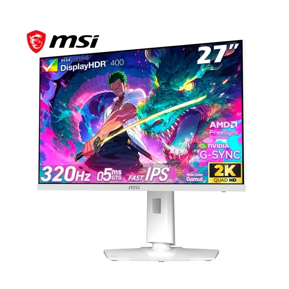 MONITOR MSI GAMING MAG 274QRFW X32, 27' WQHD 2K, 320HZ, 0,5MS, PIVOTE - 2