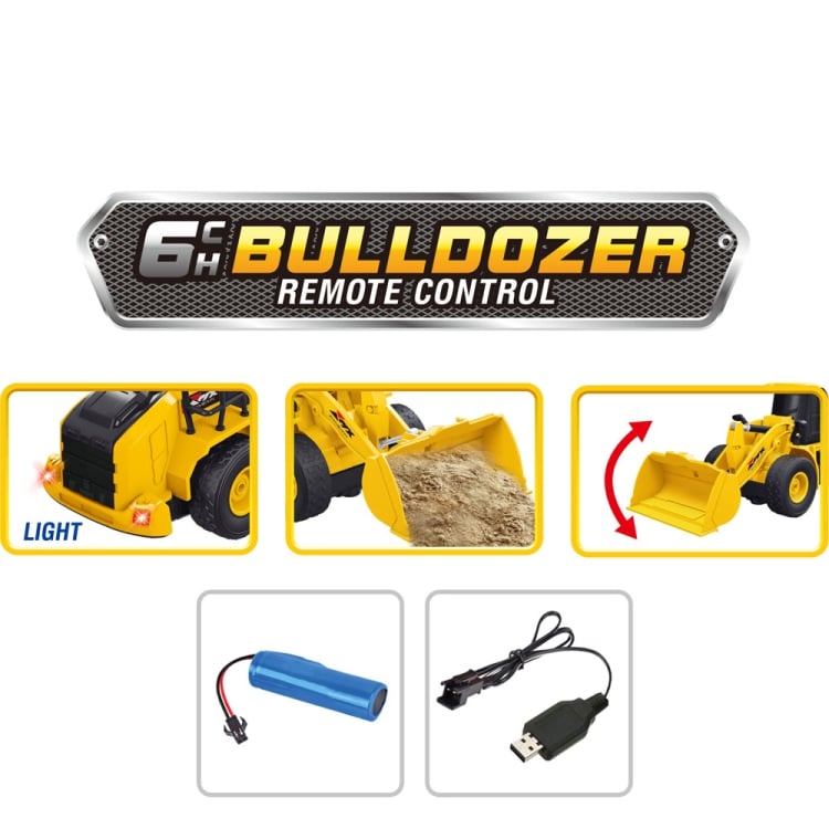 BULLDOZER CARGADOR FRONTAL DE 6 CH ESCALA 1/24 RC A CONTROL REMOTO - 3