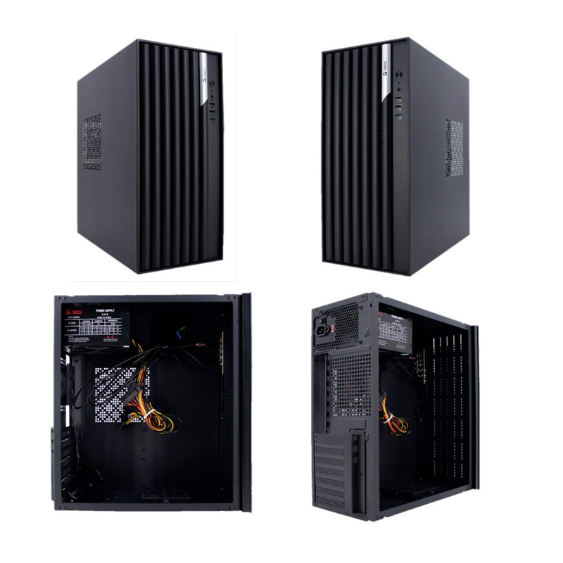 CASE TEROS TE-1036S FACTOR DE FORMA ATX 250W USB 3.0 2.0 AUDIO NEGRO - 1