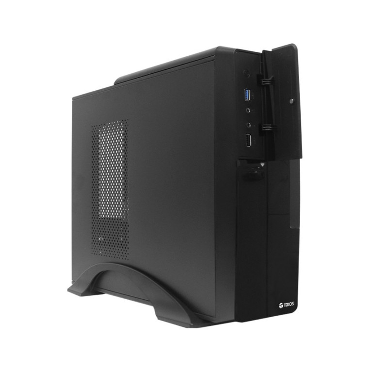CASE TEROS TE-1039S SLIM 250 W USB 3.0 USB 2.0 AUDIO HD DVD NEGRO - 1
