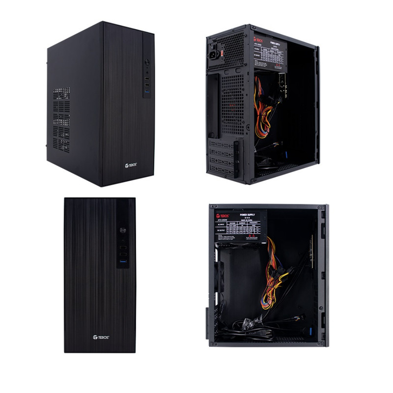 CASE TEROS TE-1034S MINI TOWER ATX 250W USB 3.0 2.0 AUDIO HD NEGRO - 1