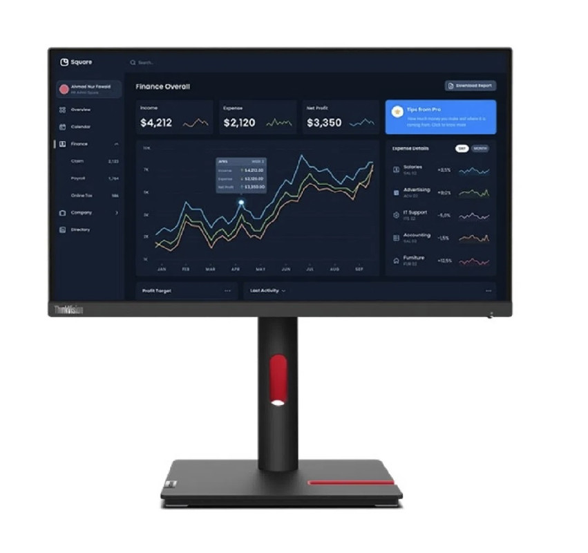 MONITOR LENOVO THINKVISION T22I-30 21.5 PULGADAS 1920X1080 WLED IPS HDMI DP VGA - 1